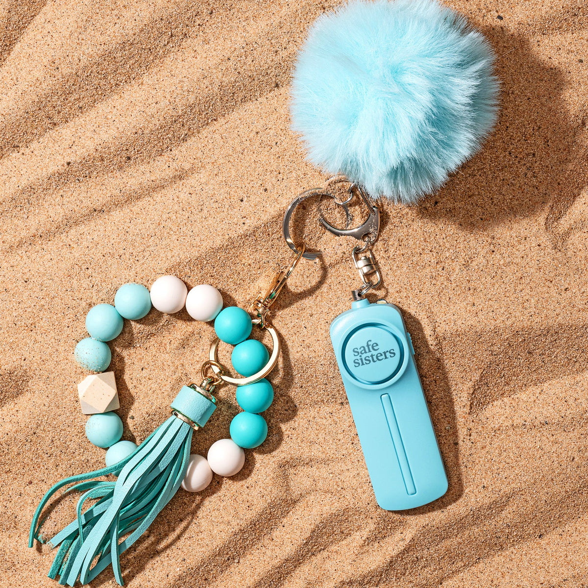 Personal Safety Alarm Keychain - Aquamarine